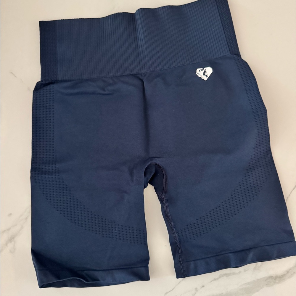 Navy Blue Biker Shorts